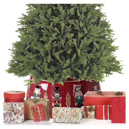 Base pour sapin casse-noisette métal rouge 65x25 cm 2