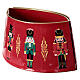Base pour sapin casse-noisette métal rouge 65x25 cm s5