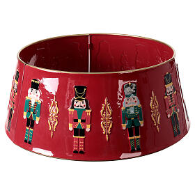 Base per albero schiaccianoci metallo rosso 65x25 cm