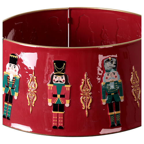 Base per albero schiaccianoci metallo rosso 65x25 cm 2