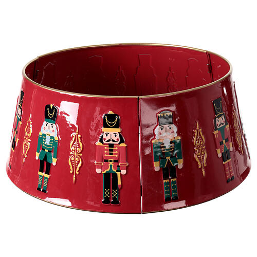 Base per albero schiaccianoci metallo rosso 65x25 cm 3