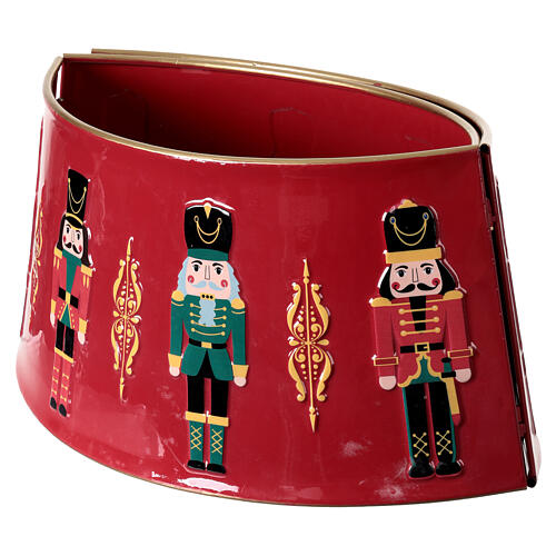 Base per albero schiaccianoci metallo rosso 65x25 cm 4