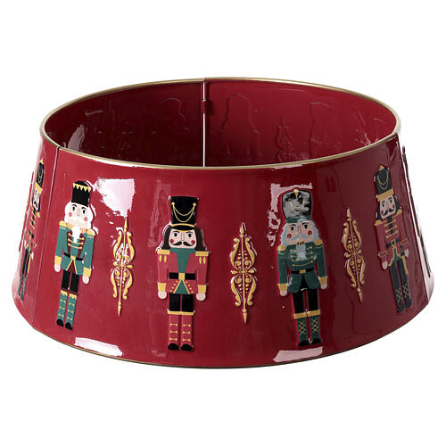 Base per albero schiaccianoci metallo rosso 65x25 cm 1