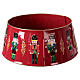 Base per albero schiaccianoci metallo rosso 65x25 cm s3
