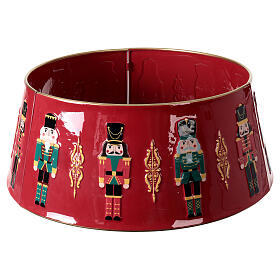 Base para árvore quebra-nozes metal vermelho 65x25 cm