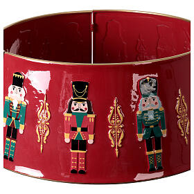 Base para árvore quebra-nozes metal vermelho 65x25 cm