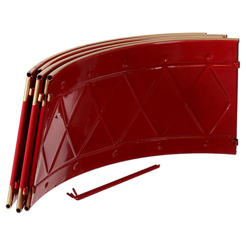 Base per albero metallo oro, verde e rosso 65x25 cm 4