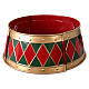 Base per albero metallo oro, verde e rosso 65x25 cm s1