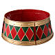 Base per albero metallo oro, verde e rosso 65x25 cm s3
