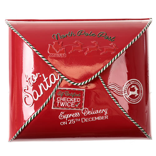 Weihnachtspostkasten in Brief-Form – 35 cm, Metall 1