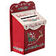 Cassetta postale del Polo Nord con Babbo Natale e slitta 25x15x35 cm s6