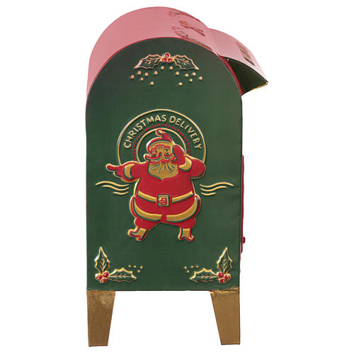 Cassetta postale di Babbo Natale in metallo 22x20x40 cm 5