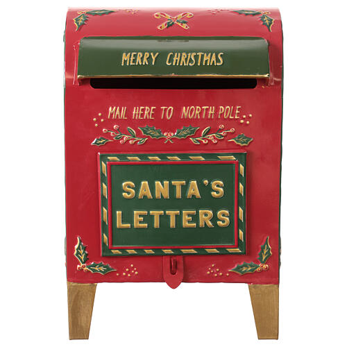 Cassetta postale di Babbo Natale in metallo 22x20x40 cm 1