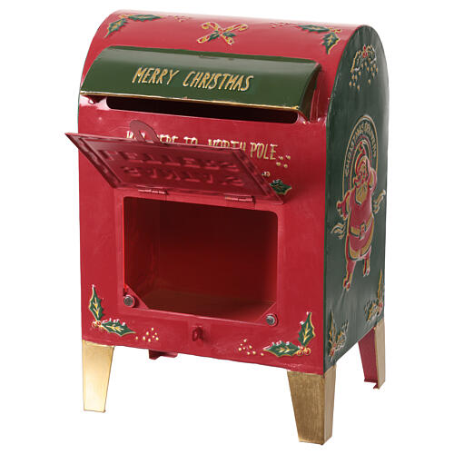 Cassetta postale di Babbo Natale in metallo 22x20x40 cm 5