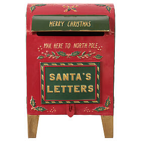 Caixa de correio do Pai Natal em metal 22x20x40 cm