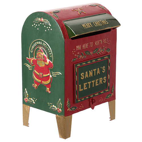 Caixa de correio do Pai Natal em metal 22x20x40 cm 4