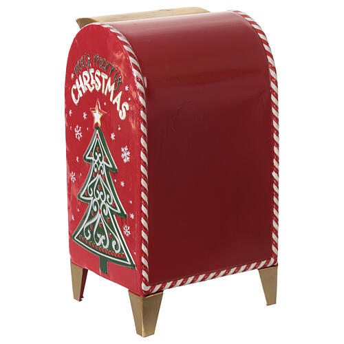 Weihnachtspostkasten mit Zuckerstangenmotiv – 36 cm Höhe, Metall 9