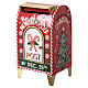 Christmas metal mailbox with candy candes, 8x6x14 in s6