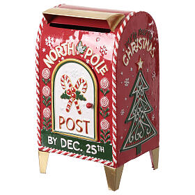 Cassetta postale bastoncini di zucchero in metallo 20x15x35 cm