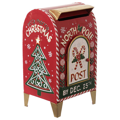 Cassetta postale bastoncini di zucchero in metallo 20x15x35 cm 4