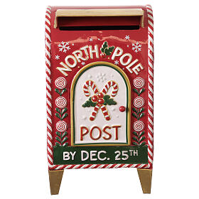 Metal Christmas Mailbox Candy Canes, 20x15x35 cm