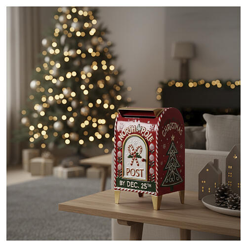 Metal Christmas Mailbox Candy Canes, 20x15x35 cm 5