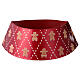 Base per albero di Natale omini pan di zenzero metallo rosso 70x30 cm s1