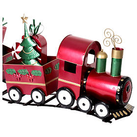 Decorative metal train, 50x10x20 in
