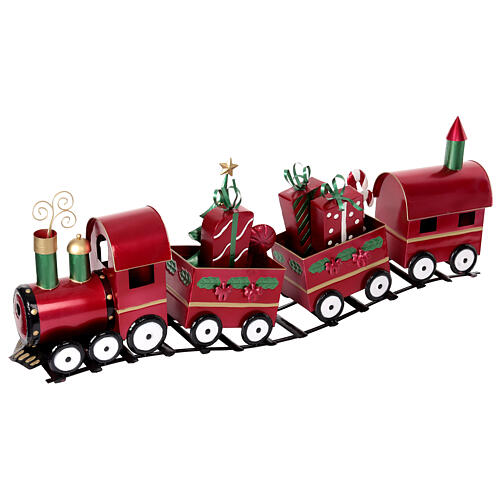 Trenino decorativo in metallo 130x25x50 cm 5