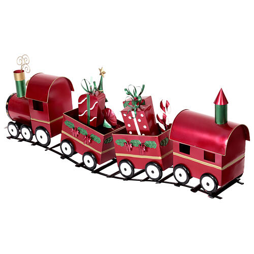 Trenino decorativo in metallo 130x25x50 cm 8