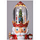 Animated nutcracker with globe hat, 5.5x5.5x16 in, resin s3