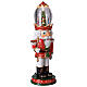 Animated nutcracker with globe hat, 5.5x5.5x16 in, resin s5