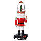 Nutcracker with animated snow globe hat, 14x14x40 cm resin s6