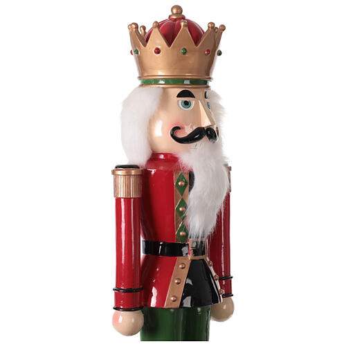 Nussknacker in Rot und Grün – 94 cm Höhe, Resin 5