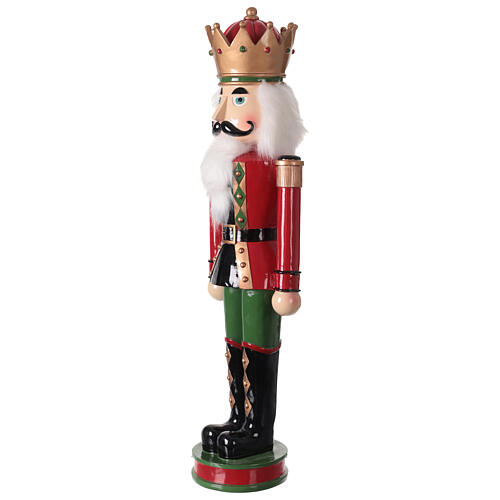Red and green king nutcracker, 37 in, resin 4