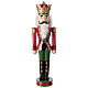Red and green king nutcracker, 37 in, resin s1