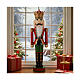 Red and green king nutcracker, 37 in, resin s2