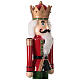 Cascanueces Rey rojo y verde 95 cm resina s4