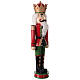 Cascanueces Rey rojo y verde 95 cm resina s5