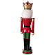Cascanueces Rey rojo y verde 95 cm resina s6