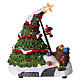 Carillon albero di Natale con Babbo Natale animato 25 cm s1
