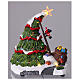 Carillon albero di Natale con Babbo Natale animato 25 cm s2