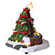 Carillon albero di Natale con Babbo Natale animato 25 cm s3