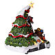 Carillon albero di Natale con Babbo Natale animato 25 cm s4