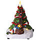 Carillon albero di Natale con Babbo Natale animato 25 cm s5