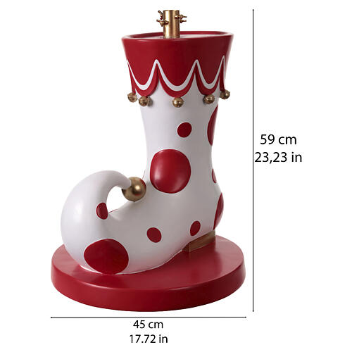 Base pour sapin de Noël en forme de botte d'elfe 45x45x60 cm 3
