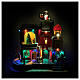 Casa rossa di Babbo Natale led animata con musica 30x20x35 cm s2