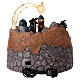 Villaggio presepe natività animato led e musica 40 cm s8