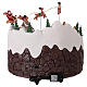 Gingerbread village with animated train, lights, and music, 16.5x15.5x14.5 in s5