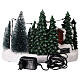Boîte à musique vente sapins de Noël animée LED 30x20x20 cm s5